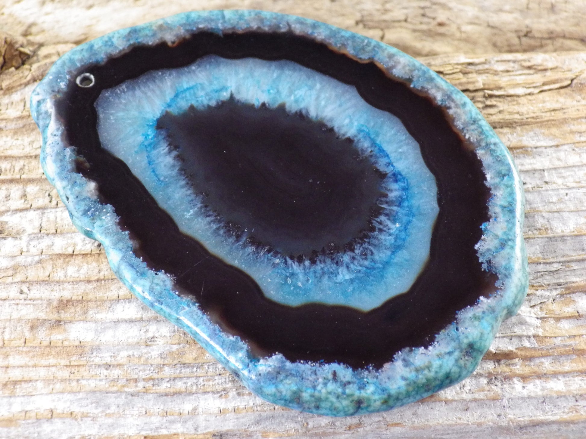 Large Druzy Quartz Geode Agate Slice Pendant, 84x61mm, Semi Precious Gemstone, Flat Back Loose Designer Stone, Jewellery Making Supplies S1