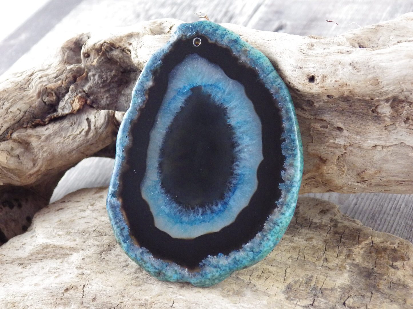 Large Druzy Quartz Geode Agate Slice Pendant, 84x61mm, Semi Precious Gemstone, Flat Back Loose Designer Stone, Jewellery Making Supplies S1