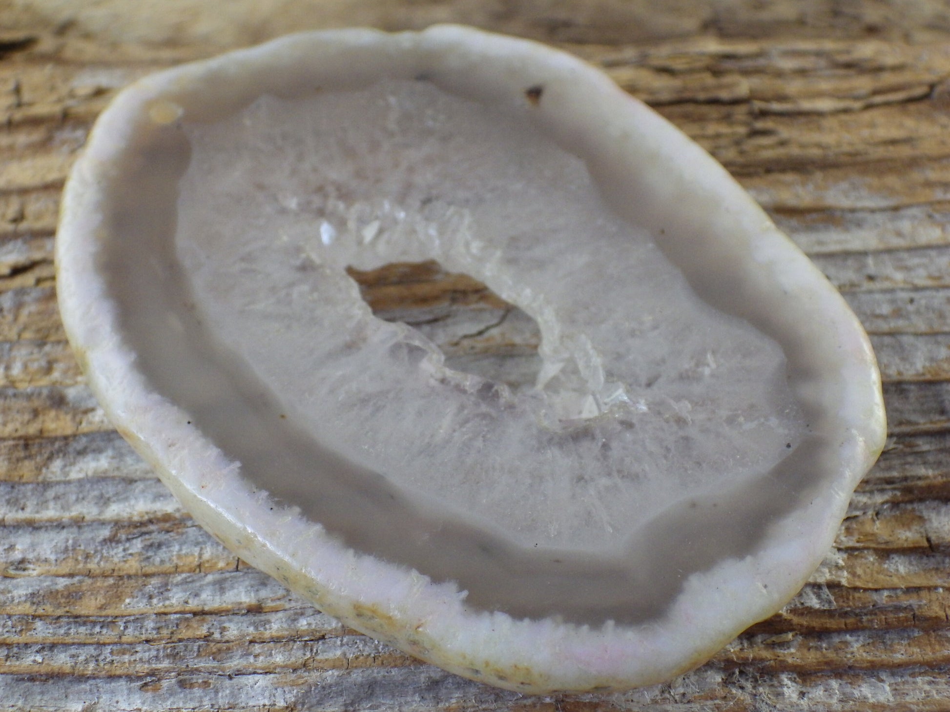 Large Druzy Quartz Geode Agate Slice Pendant 65x47mm, Semi Precious Gemstone, Flat Backed Loose Designer Stone, Jewellery Making Supplies S4