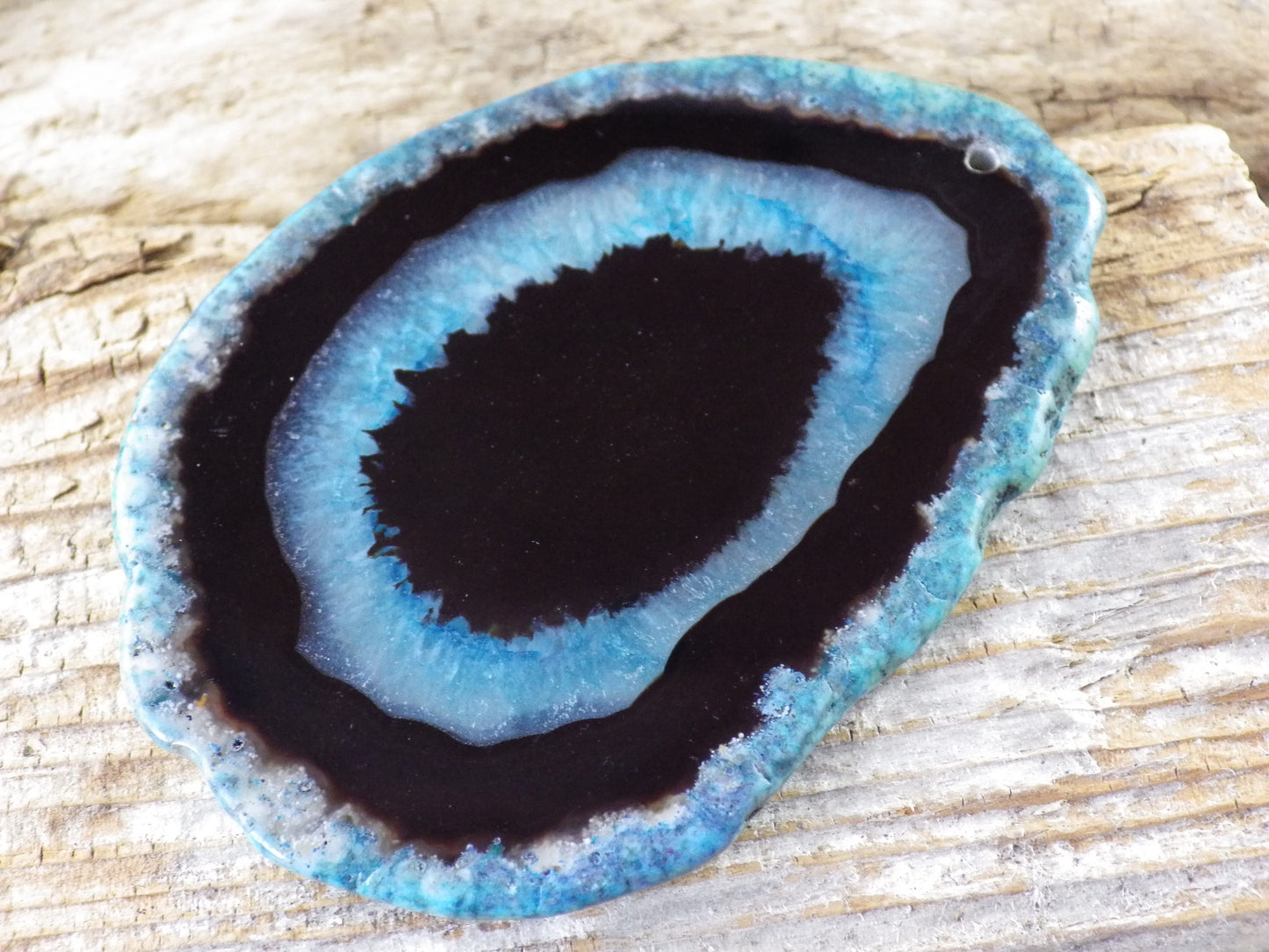 Large Druzy Quartz Geode Agate Slice Pendant, 84x61mm, Semi Precious Gemstone, Flat Back Loose Designer Stone, Jewellery Making Supplies S1