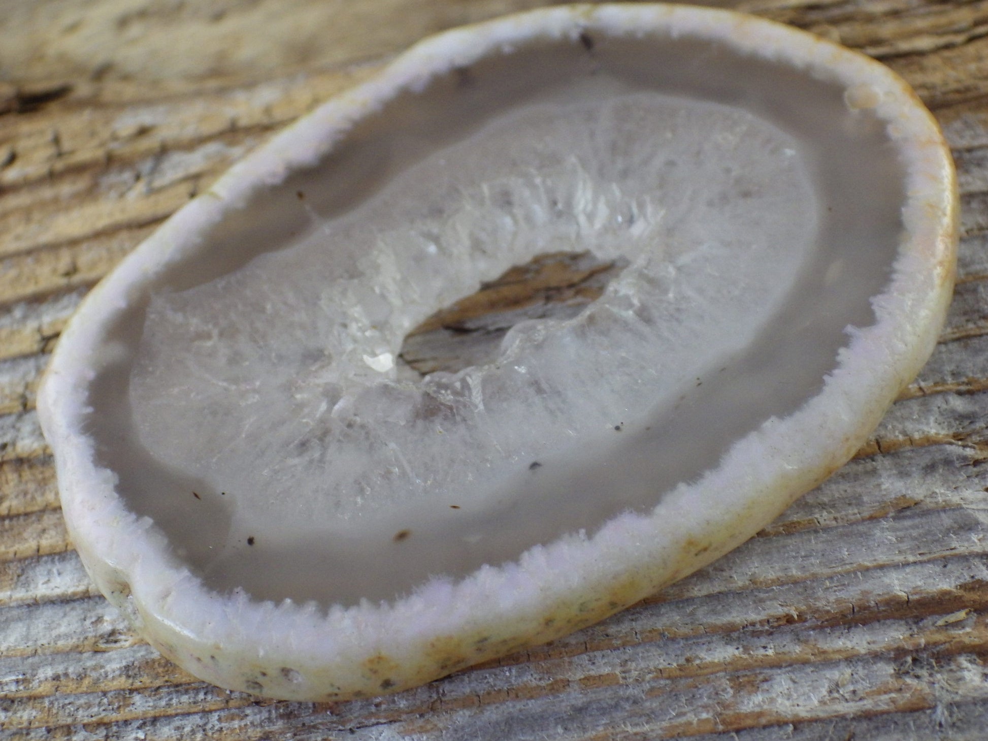 Large Druzy Quartz Geode Agate Slice Pendant 65x47mm, Semi Precious Gemstone, Flat Backed Loose Designer Stone, Jewellery Making Supplies S4